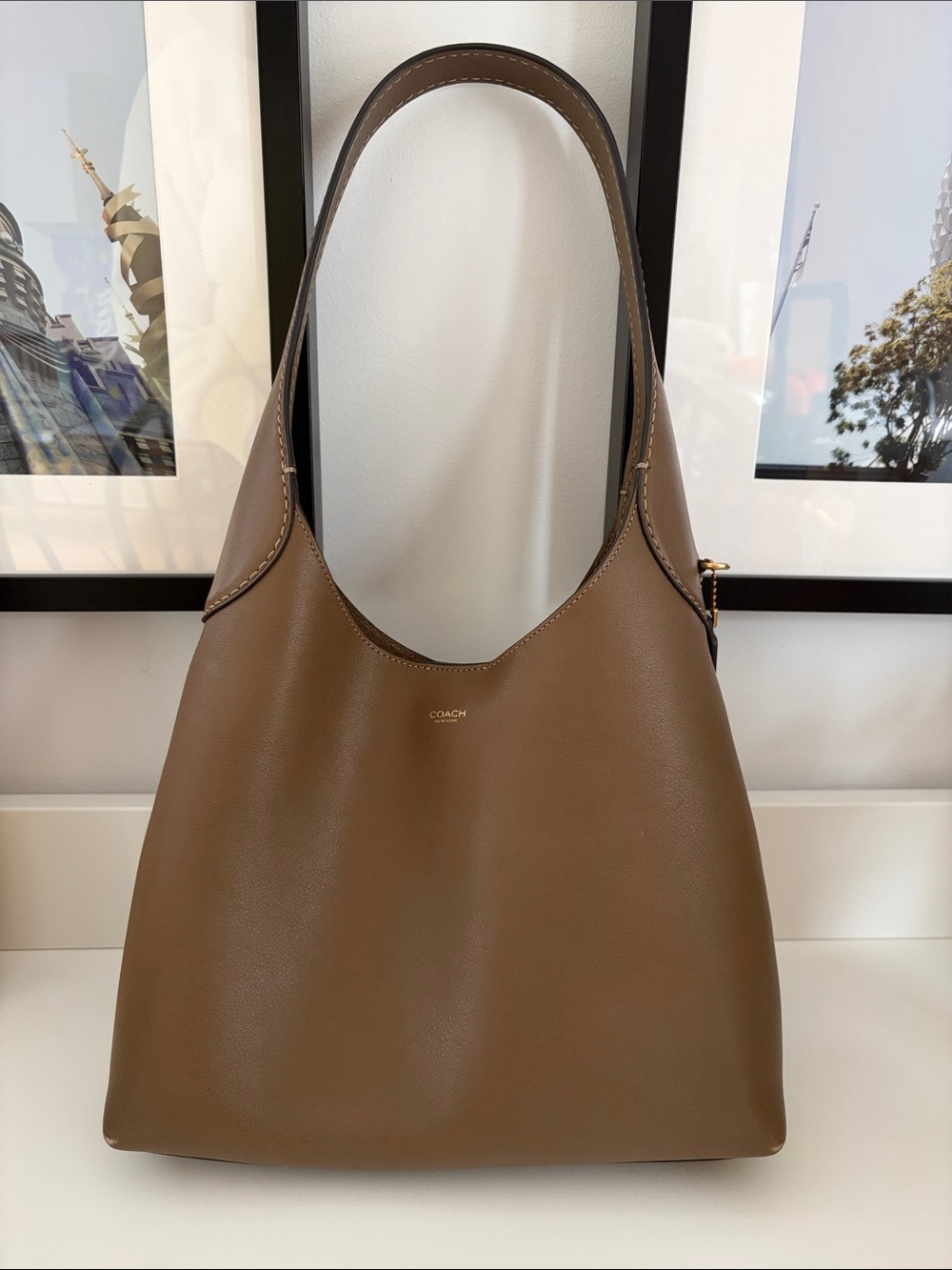Coach Brooklyn Shoulder Bag 28 brass/dark stone